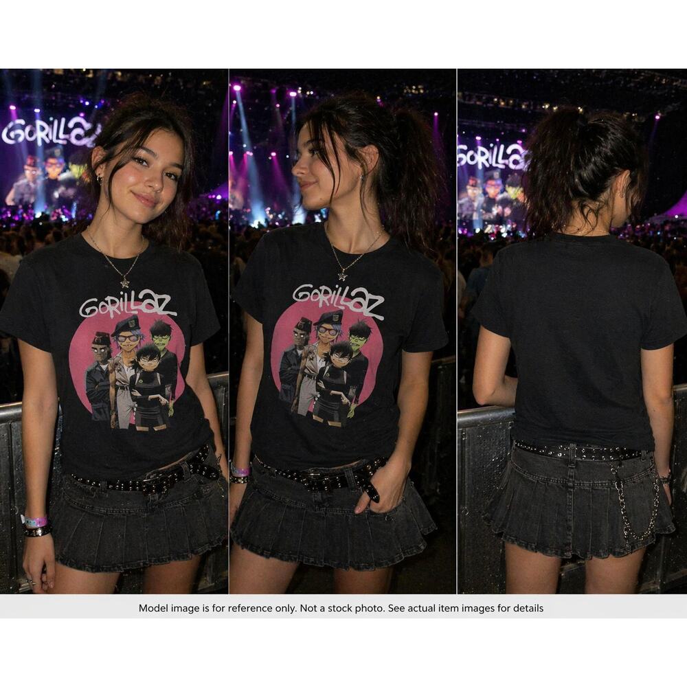 Gorillaz Graphic Tee‎ Black Size M Band Shirt 100% Cotton